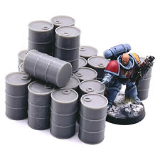 20x Barrel Oil Drums 28mm Scale Scenery Scatter Terrain Tabletop Grimdark