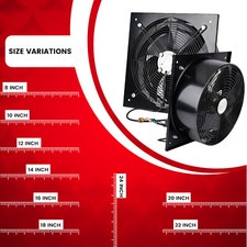 Industrial Ventilation Extractor Metal Axial Exhaust Commercial Air Blower Fan