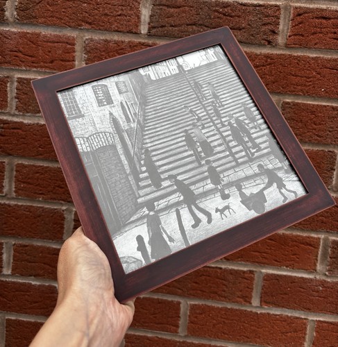 Lowry framed print steps - lowry, at