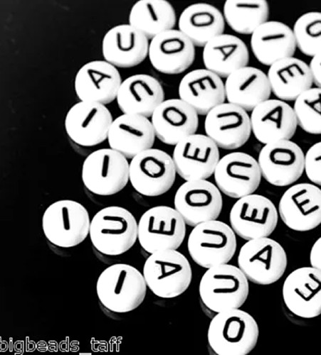 100pcs 7mm flat - round, white