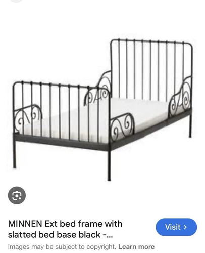 Ikea minnen black bed - black, &