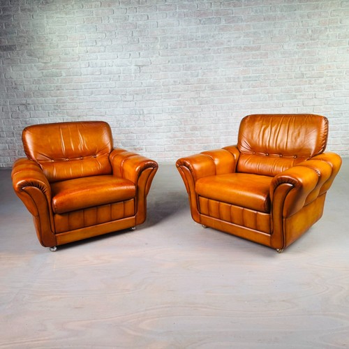 Pair vintage danish cognac - danish,
