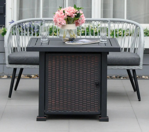 Square propane gas fire pit - propane,