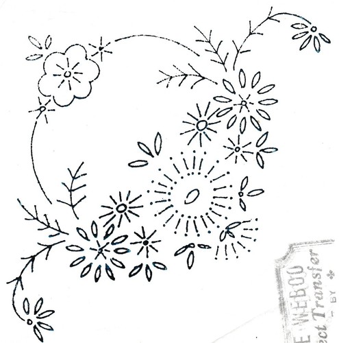 Vintage embroidery transfer - embroidery,