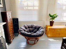 Cushion for papasan chair Black Brown Light Grey 110cm 130cm HQ