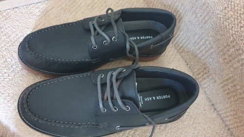 Men leather boat shoes - leather,
