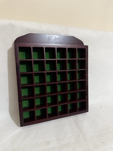 Thimble display case wooden - thimble,