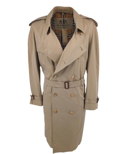 Burberry mens long trench coat - trench,