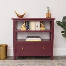 Wine Red Scalloped Storage