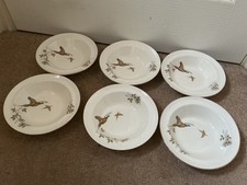 RARE Set 6 Ceramic Gold Gilt