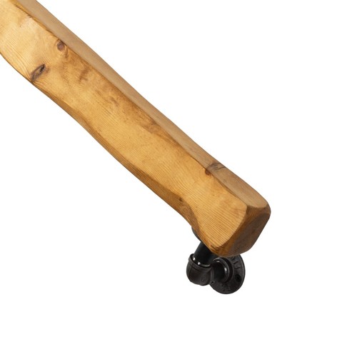 Live edge stair rail solid - live,