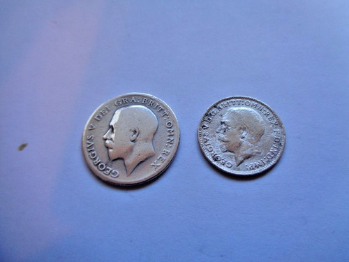 Silver coins george c1920 - silver, v