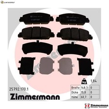 Brake Pad Set Disc Brake 25792.170.1 for Honda Spiritior Accord/X/ix Jade