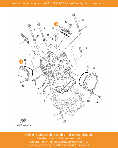 Yamaha cover cylinder - cover,, head