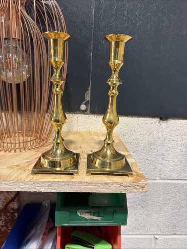 Brass candle sticks - brass,