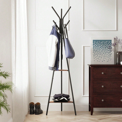 Black tripod coat rack hooks - tripod,