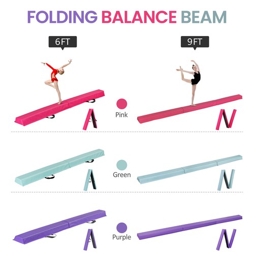 6ft 9ft folding balance beam - folding,