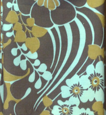 Vintage 70s large floral brown