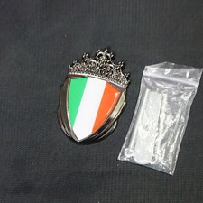 1x Glossy Black Italy Flag