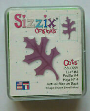 OFFER 1 Sizzix Originals small green LEAF #4 Die 38-0221 Autumn Leaves Wreath