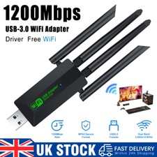 1200Mbps Wireless USB WiFi Adapter, USB 3.0 Wifi Dongle for PC Network Adapter