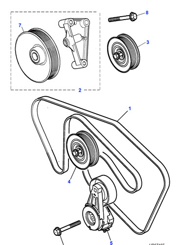 Jaguar engine drive belt - jaguar,