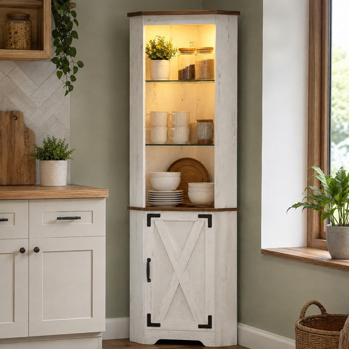 Tall corner kitchen pantry - tall,