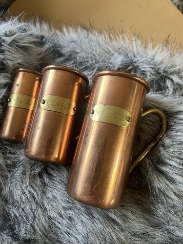 Vintage copper measuring cups