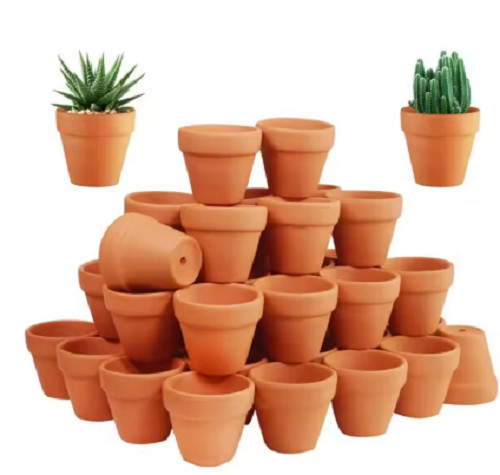 Pcs tiny terracotta pots - pots,
