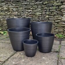 Garden Pots Outdoors Brushed Grey Outdoor Garden Pot for Plants & Flowers