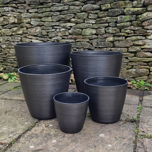 Garden pots outdoors brushed - pots,