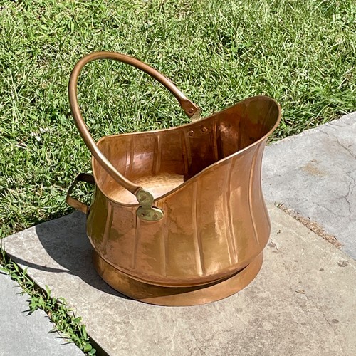 Large copper pail bucket - large,