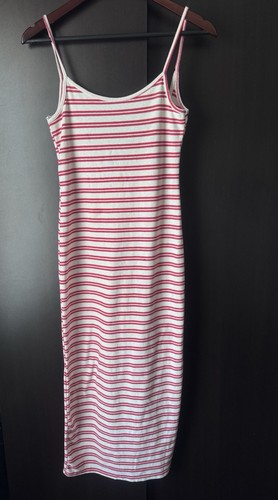 Zara red white striped ribbed - red,