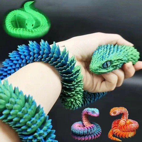 Printed articulated snake - 3d,
