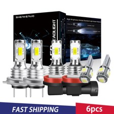 For Bmw 1 Series E87 - 6x 6000K LED Xenon HID Low/Fog/Side Headlight Bulbs Set