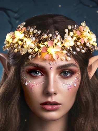 Women renaissance gold flower - women,