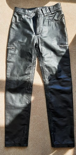 Leather jeans mens 32w 30 - leather,