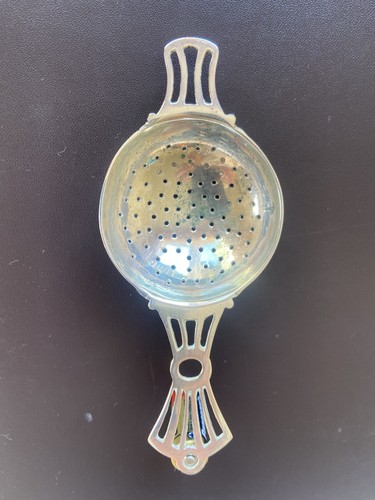 Silver plated tea strainer - plated,