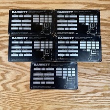 Lot 5 Vintage Barrett Fork Lift Truck Specs Name Plate Tag Emblem Serial 1975
