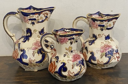 Masons ironstone hydra jugs - ironstone,