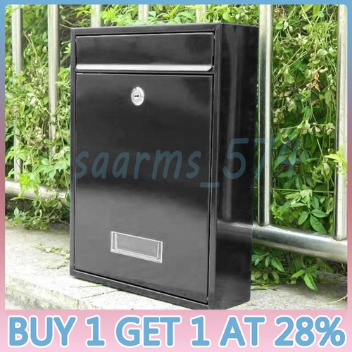 Black large letter box - letter, post