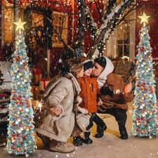 5ft Pop-Up Silver Christmas