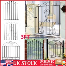 3ft Heavy Duty Metal Garden Gate Wrought Iron Pedestrian Gates Includes Fittings
