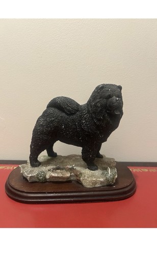 Chow dog figurine statue - chow,