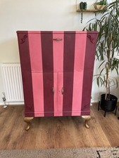 Burgundy & Pink Stripe Vintage