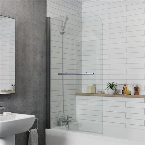 Curved edge bath shower screen - bath,