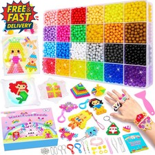 Water Fuse Beads, 24 Colors Water Spray Beads Set, 4000Pcs Non Toxic Magic Beads