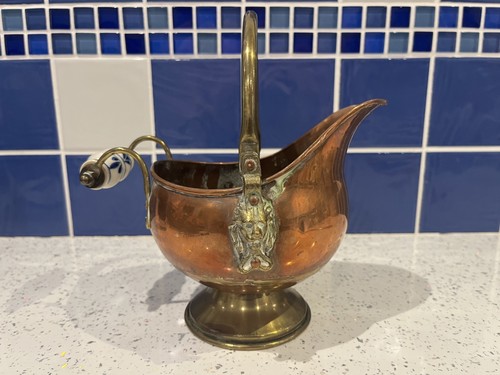 Vtg copper brass coal - brass, ash