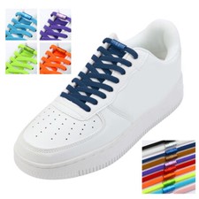 Elastic Silicone No Tie Lazy Shoe Laces Shoelaces Trainers For Adults Kids ACC✔