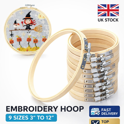Bamboo wooden embroidery - embroidery, hoop